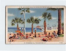 Postcard Spa Bathing Beach & Recreation Pier St. Petersburg Florida USA picture
