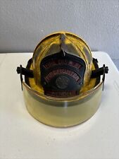Vintage Cairns & Brothers 1990s Yellow Firefighter Helmet W/ Face Shield Rare picture