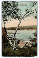 c1910's Highland Lake Boat Trees Scene Goshen Massachusetts MA Unposted Postcard picture