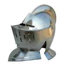Medieval Closed European Helmet  Knight Battle Armor 18 Gauge Vintage Helmet picture