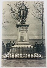 Vintage Dijon France Statue Garibaldi RPPC Postcard Men Around Statue picture