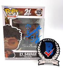 21 Savage Signed Autograph Funko Pop 322 Beckett BAS picture