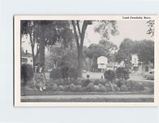 Postcard Street Scene Fountain in South Deerfield Massachusetts USA picture