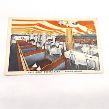 Atlanta Georgia -Ship Ahoy Restaurant- Dining Room Interior Postcard c1942 picture