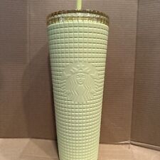 Starbucks Winter 2023 - Meadow Yellow Soft Touch Grid Tumbler (Cold Cup) - 24 oz picture