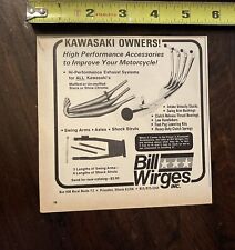 1970’s BILL WIRGES Motorcycle Princeton IL Kawasaki Vintage Ad picture