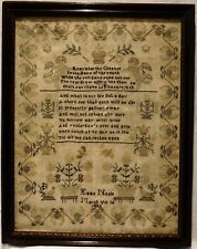 EARLY 19TH CENTURY MOTIF & VERSE SAMPLER BY EMMA NEALE - 16th March 1832 picture