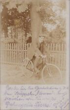 ZAYIX Man on an early Bicycle Neustadt Austria Real Photo RPPC vintage c1907 picture