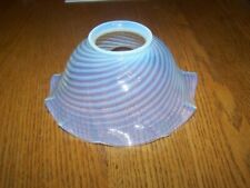 Vintage Opalescent Swirl Glass Bell Lamp Light Shade 2 1/8” fitter, 6” bell picture