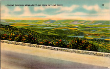 Vintage C 1940's New Market Gap Skyline Drive View Shenandoah Virginia Postcard  picture