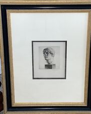Walter Pach (American 1883-1958) ETCHING Roman Head Bust  Signed 1922 picture