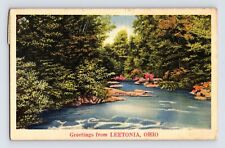 Postcard Ohio Leetonia OH Landscape 1940s Posted Linen picture