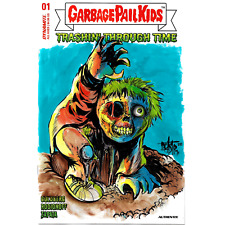GARBAGE PAIL KIDS: TRASHIN THROUGH TIME #1 Blank Cover W Original Dave Castr Art picture
