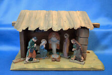 Antique FOMERZ S TYROLEAN Italy Hand Painted Wood MUSiCAL NATiViTY SCENE CRECHE picture