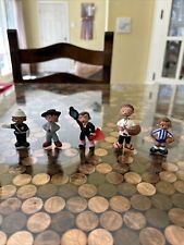 Vintage Lot of 5 Spanish Mud People Terra Cotta Figurines Matadors, Soccer, More picture