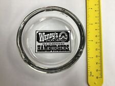 RARE Clear Glass Ashtray~WENDY'S OLD FASHIONED HAMBURGERS,  Advertising  picture