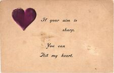 If Your Aim Sharp; You Can Hit My Heart, Heart, 1908 Postcard picture