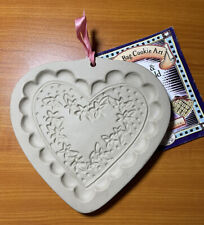 Vintage Brown Bag Cookie Craft Art Mold 1995 Flower Heart Valentine Recipes picture