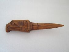 OLD NORTHWEST COAST FIRST NATIONS CANADA HAIDA CARVED WOOD EAGLE LETTER OPENER picture