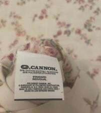2 Vintage CANNON Standard Pillowcases Floral 50/50 Shabby Chic Cottagecore USA picture