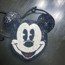 Mickey Mouse beaded coin purse, zip closure, 6”x4. Vintage picture
