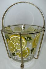MCM Culver LDT Glass Lemons barware bucket 1960's signed picture