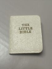 Tiny Vintage Miniature THE LITTLE BIBLE David C. Cook Printed In the USA  ivory picture