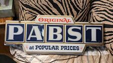 Original Pabst Blue Ribbon At Popular Prices Light Up Hanging Beer Sign. Awesome picture