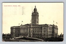 Omaha NE-Nebraska, Public High School, Antique Souvenir Vintage c1909 Postcard picture