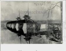 1924 Press Photo Construction of North End Bridge - sra07693 picture