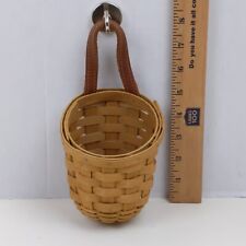 Longaberger Basket Brown Extra Small Wall Pocket Acorn Shape picture