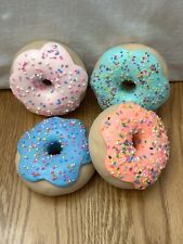 Fake Bake Handmade Faux Food Donuts W/ Sprinkles Lot Of 4 Display Prop picture