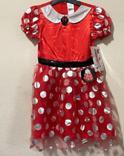 GIRLS S 4-6X  DISNEY MINNIE MOUSE  LIGHT UP COSTUME & EARS LIMITED EDITION NEW picture