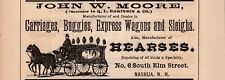 1875 John W. Moore Carriages Buggies Express Wagons Sleighs Hearses NASHUA NH picture