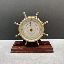 Vintage Airguide Barometer Nautical Ship Wheel Design Weather Meteorology picture
