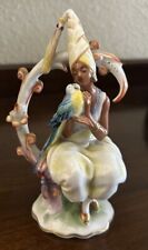 Art Deco Figure Indian Woman With Parrot Augarten Vienna 1930’s picture