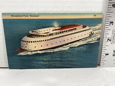Vintage Streamlined Ferry Kalakala Linen Postcard Postmarked 1947 picture