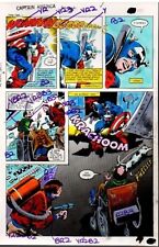 Vintage Original 1981 Colan Captain America Marvel color guide comic art page picture