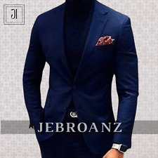 New Bespoke Blue Suit For men , Men Suits 3 piece, Slim fit Groom Wedding Suits picture