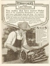1918 Pennsylvania Lawn Mower Works Philadelphia PA Reel Push Bladed Sharpener Ad picture