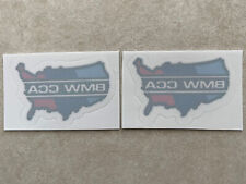 BMW Car Club Of America Member CCA M Stripe U.S. Map Inside Window Cling Decals picture
