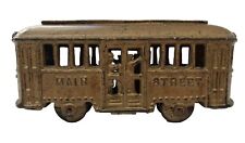 A. C. Williams Main Street trolley car cast iron bank Rare Without Passengers picture