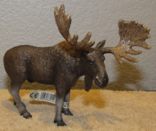 2009 Schleich Male Bull Moose Retired Animal Figure - New With Tag picture