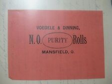 Rare Voegele & Dining N.O. Purity Rolls WRAPPER, Mansfield Ohio picture