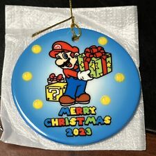 Super Mario Merry Christmas 2023 Tree Ornament Xmas Circle Round picture