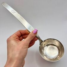 1864 Antique Sauce Soup Ladle Silver Plated Monogram Serving Spoon Marked 119gr picture