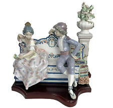 Lladro Valencian Garden#1518G Couple On Bench Signed 1987 Porcelain Figurine picture