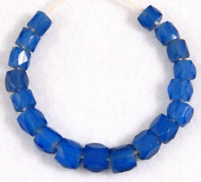 18 Old RUSSIAN BLUE Glass Trade Beads 7 to 8.5 mm diameter picture