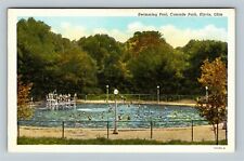 Elyria OH-Ohio, Cascade Park Swimming Pool, Swimmers Vintage Postcard picture