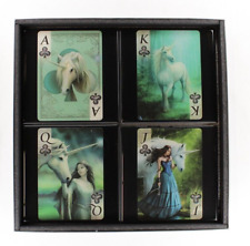 Unicorn Collector Card Drink Coaster Set 4 Coasters - Handmade picture